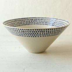 Nkuku Indigo Drop Large Serving Bowl
