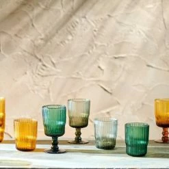 Nkuku Fali Amber Glass Tumbler