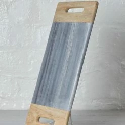 Nkuku Bwari Small Grey Marble Mango Wood Platter