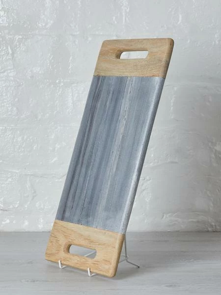 Nkuku Bwari Small Grey Marble Mango Wood Platter 2 Nkuku Bwari Small Grey Marble Mango Wood Platter