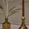 Nkuku Sirsa Glass Wide Candlestick Sepia