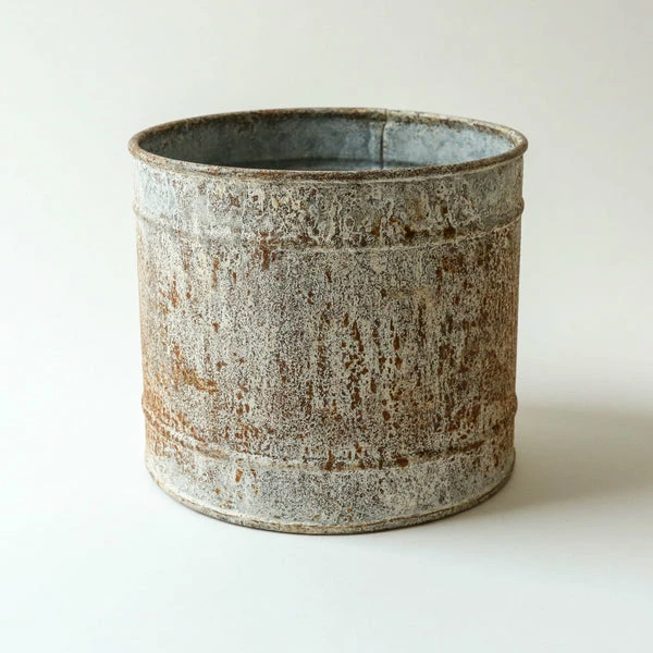 Nkuku Abari Aged Zinc Pot - Large 2 Nkuku Abari Aged Zinc Pot - Large
