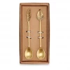 Nkuku Brass Leaf Spoons Set Of 2