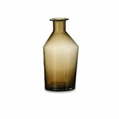 Nkuku Coffee Brown Zaani Glass Vase