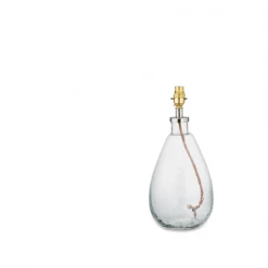Nkuku Baba Clear Glass Lamp Small Tall