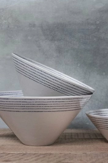 Nkuku Indigo Bria Ceramic Serving Bowl 2 Nkuku Indigo Bria Ceramic Serving Bowl