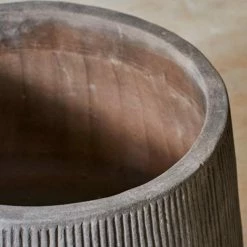 Nkuku Small Wampu Wide Planter In Brown Black 7 Nkuku Small Wampu Wide Planter In Brown Black