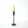 Nkuku Mbata Antique Black Candlestick Small