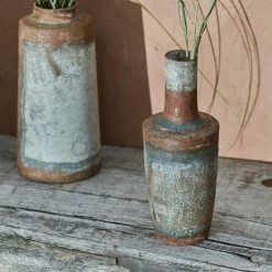 Nkuku Aged Zinc Mini Bottle Vase