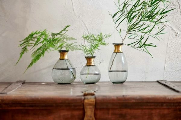 Nkuku Miya Glass Vase Smoke 1 Nkuku Miya Glass Vase Smoke