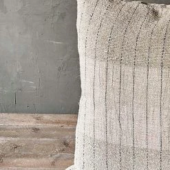 Nkuku Natural Mayla Square Cushion Cover Large 80 X 80cm