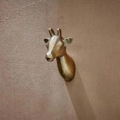 Nkuku Giraffe Wall Hook Brass