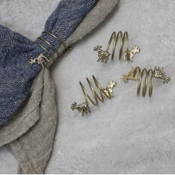 Nkuku Set of 4 Stag Napkin Rings