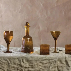 Nkuku Burnt Amber Mila Cocktail Glass 9 Nkuku Burnt Amber Mila Cocktail Glass