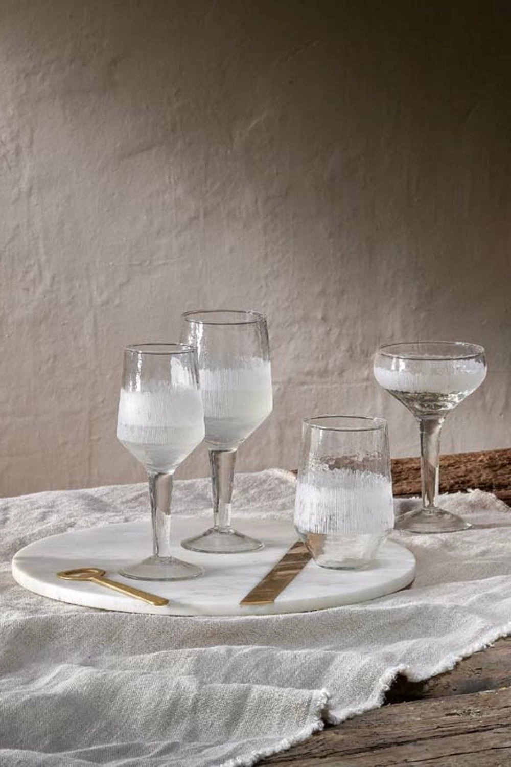 Nkuku Anara Etched Wine Glass Set Of 4 2 Nkuku Anara Etched Wine Glass Set Of 4