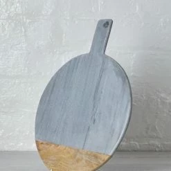 Nkuku Bwari Round Small Marble Board Grey