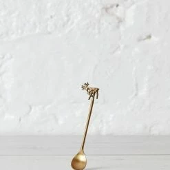 Nkuku Antique Brass Stag Spoon