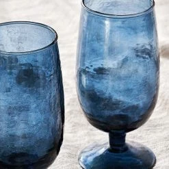 Nkuku Yala Glass Set Of 4 In Indigo
