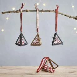 Nkuku Antique Black Tiny Kiko Triangular Decoration