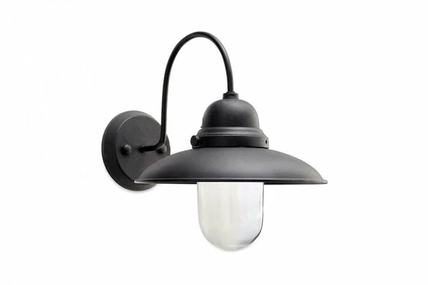Nkuku Phena Outdoor Swan Neck Metal Wall Lamp - Antique Black 1 Nkuku Phena Outdoor Swan Neck Metal Wall Lamp - Antique Black