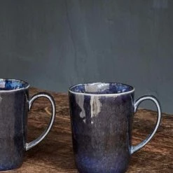 Nkuku Dana Tall Indigo Sky Mug With Handle