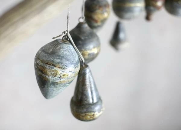 Nkuku Large Abari Zinc Bauble Cone 1 Nkuku Large Abari Zinc Bauble Cone