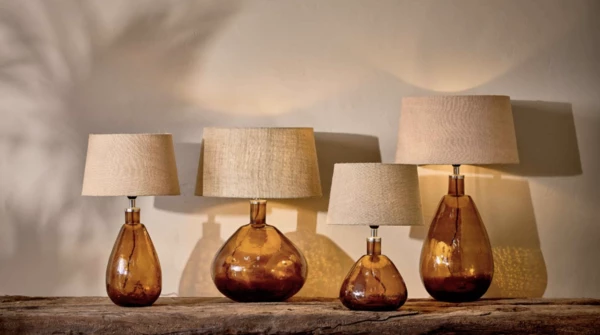 Nkuku Baba Glass Lamp In Burnt Amber Large 3 Nkuku Baba Glass Lamp In Burnt Amber Large