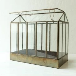 Nkuku Telaga Antique Brass Terrarium Large