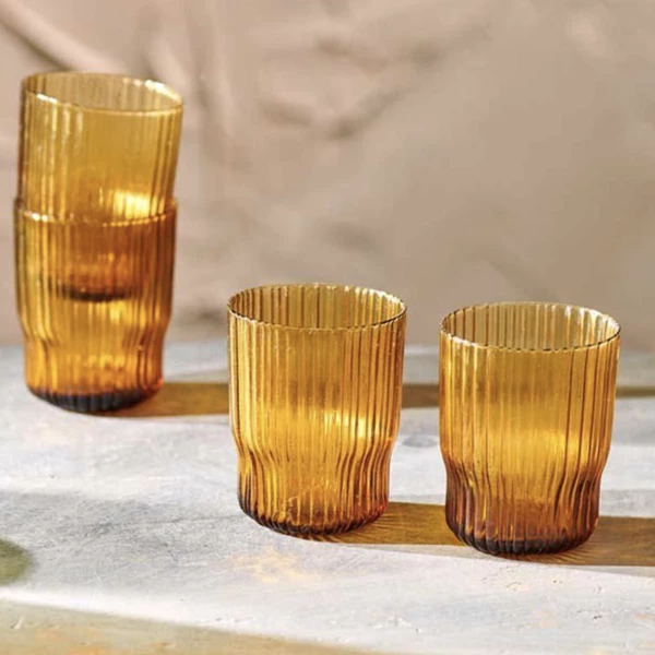 Nkuku Amber Fali Tumblers Set Of 4 1 Nkuku Amber Fali Tumblers Set Of 4