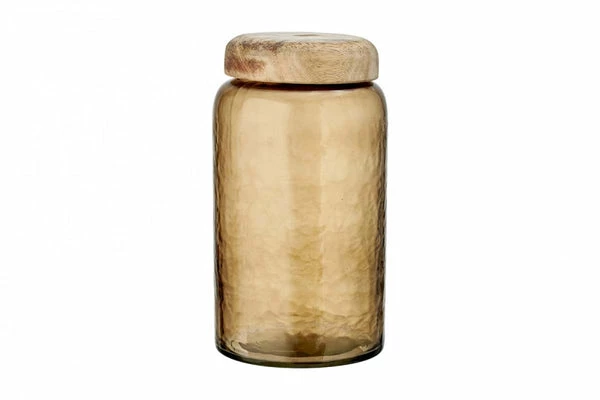 Nkuku Charal Storage Jar In Smoke Brown - Large 1 Nkuku Charal Storage Jar In Smoke Brown - Large