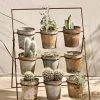 Nkuku Abari Planter Stand In Aged Zinc
