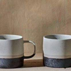 Nkuku Enesta Dipped Mug - Cream Set Of 2