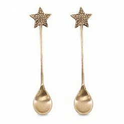 Nkuku Star Brass Spoon Set