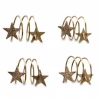 Nkuku Set Of 4 Antique Brass Star Napkin Rings