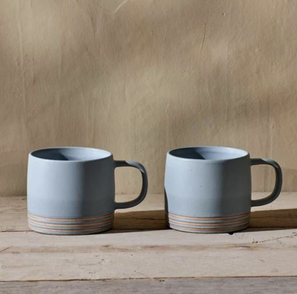Nkuku Enesta Line Mug In Dusty Blue 2 Nkuku Enesta Line Mug In Dusty Blue