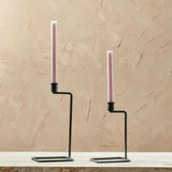 Nkuku Janya Candlestick Antique Black Large