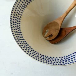 Nkuku Indigo Drop Large Serving Bowl