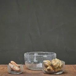 Nkuku Riya Clear Glass Bowl Medium