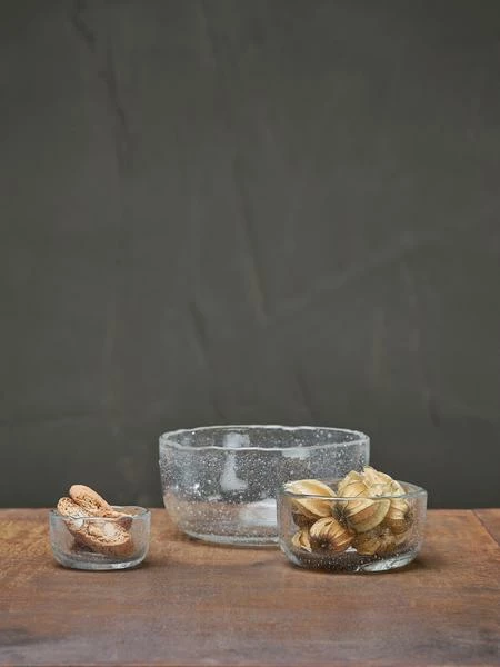 Nkuku Riya Clear Glass Bowl Medium 1 Nkuku Riya Clear Glass Bowl Medium