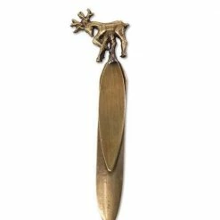 Nkuku Stag Bookmark In Brass