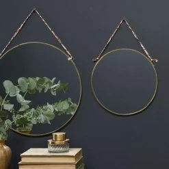 Nkuku Round Brass Kiko Mirror
