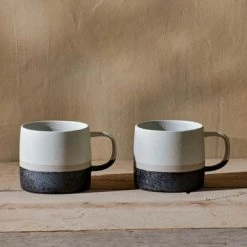 Nkuku Enesta Dipped Mug - Cream Set Of 2