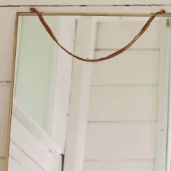 Nkuku Kiko Brass Mirror 30 X 30cm