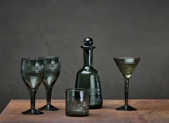 Nkuku Mila Cocktail Glass Emerald 3 Nkuku Mila Cocktail Glass Emerald