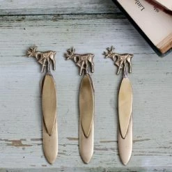 Nkuku Stag Bookmark In Brass