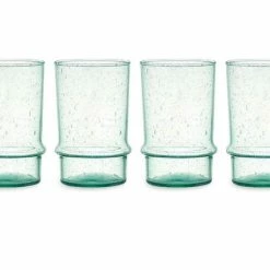 Nkuku Kaneti Bubble Tumbler - Aqua - Large (set Of 4)