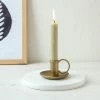 Nkuku Amri Iron Candlestick - Antique Brass
