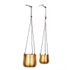 Nkuku Atsu Brass Hanging Planter Small