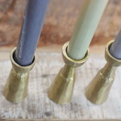 Nkuku Jahi Brass Candlestick By Nkuku