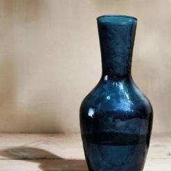Nkuku Yala Hammered Jug In Indigo